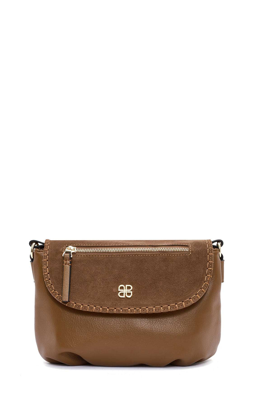 Women's Tan Long Strap Crossbody Bag