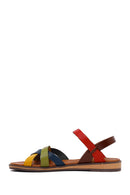 Women's Colorful Buckle Leather Bodrum Sandals | Derimod