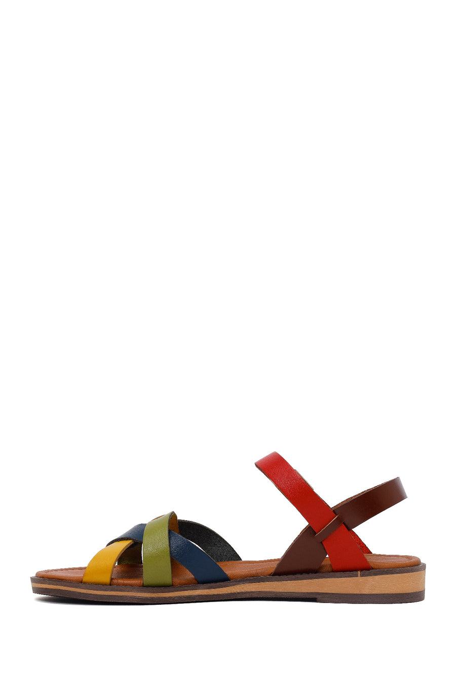 Women's Colorful Buckle Leather Bodrum Sandals