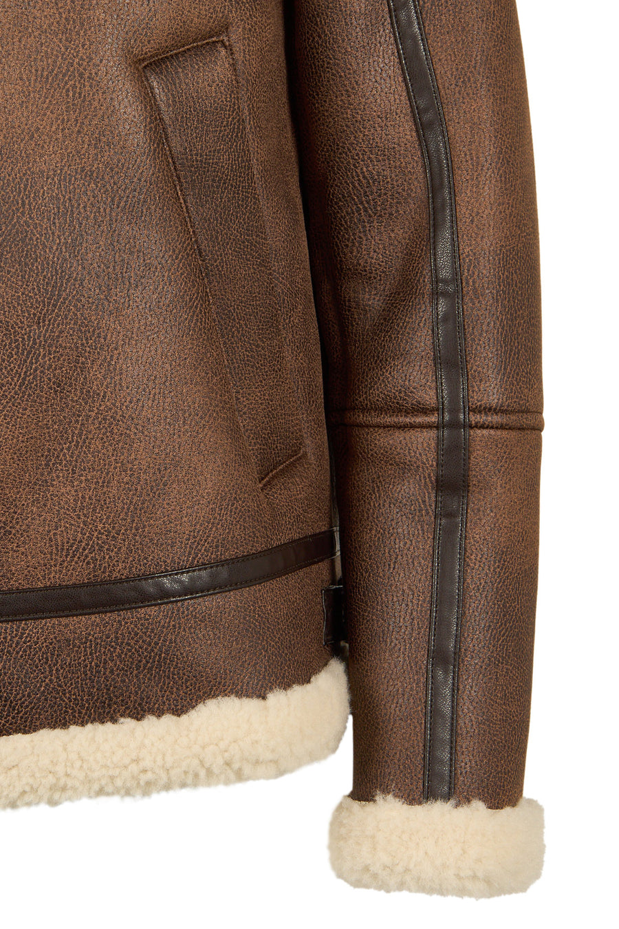 Iceland Woman Brown Fur Collar Teddy Coats