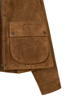 Freedom Woman Camel Oversize Suede Leather Jacket | Derimod