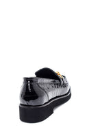 Kadın Deri Zincirli Kroko Loafer | Derimod