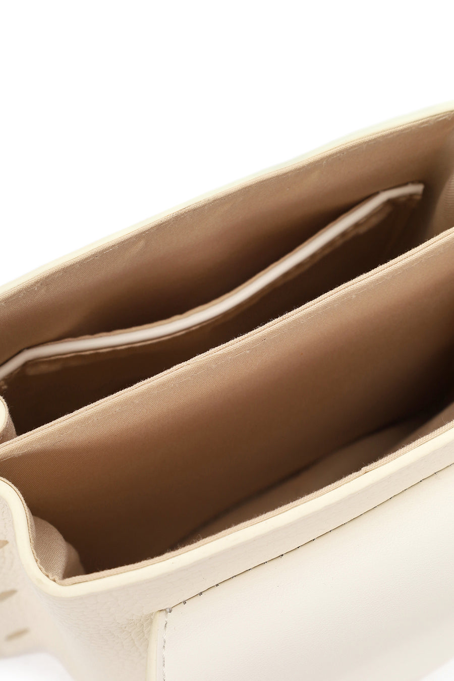 Women's Cream Long Strap Shoulder Bag