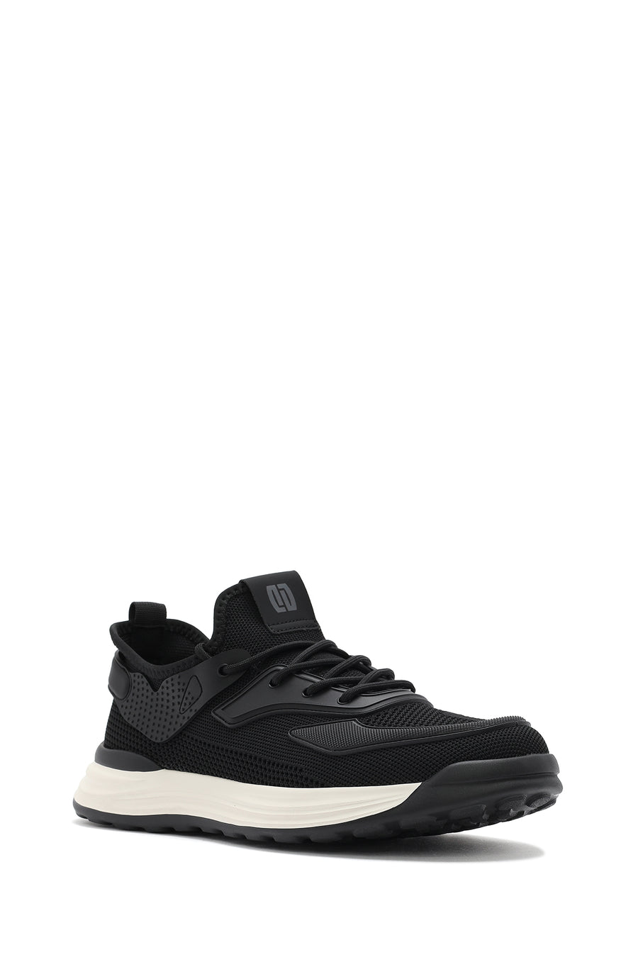 Erkek Siyah Bağcıklı Kalın Tabanlı Sneaker