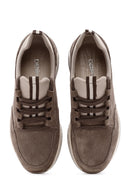 Woman Mink Lace-Up Thick-Soled Suede Leather Sneaker | Derimod