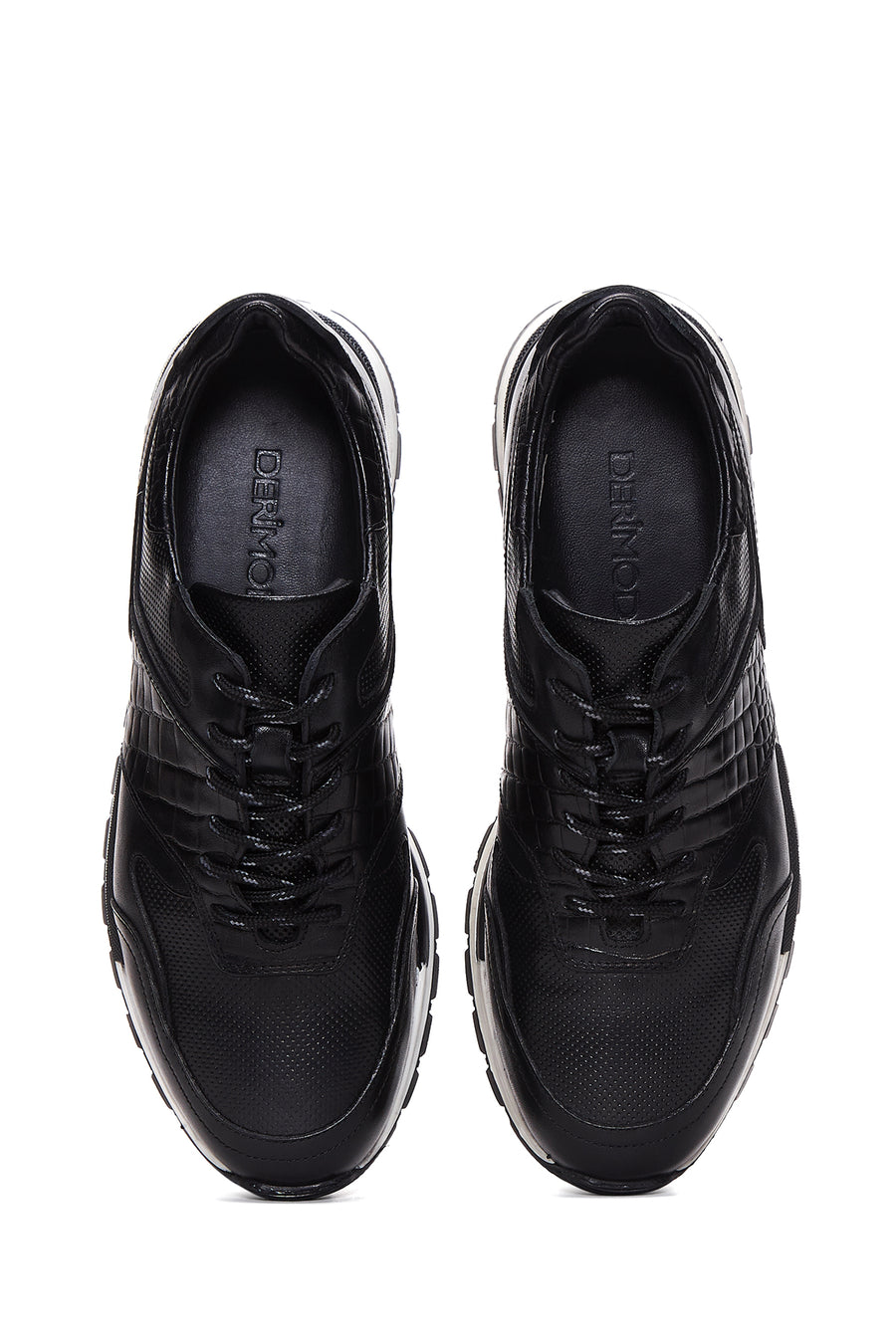 Erkek Siyah Deri Sneaker