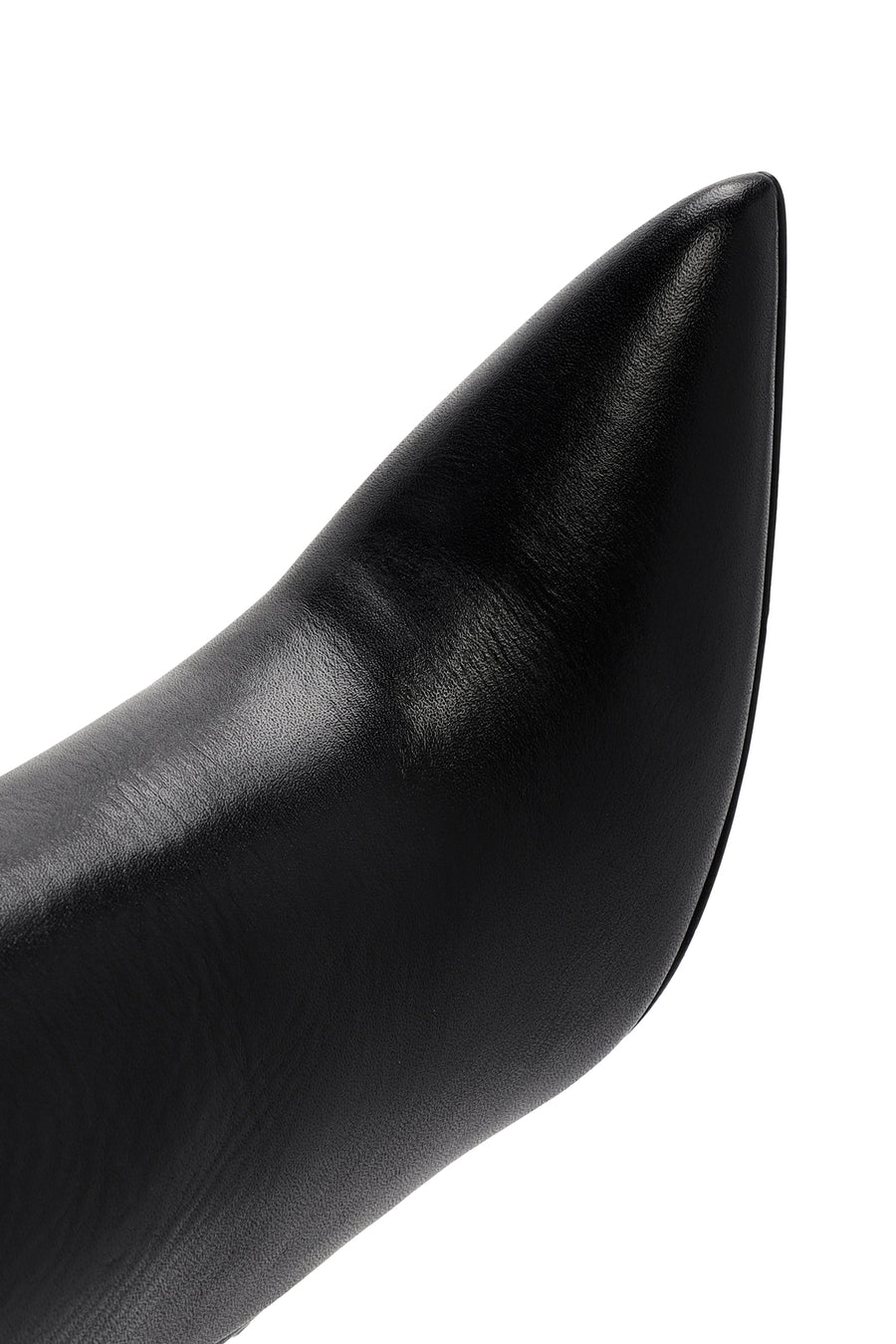 Woman Black High Thin-Heeled Leather Boots