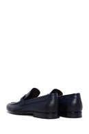 Erkek Lacivert Deri Klasik Loafer | Derimod