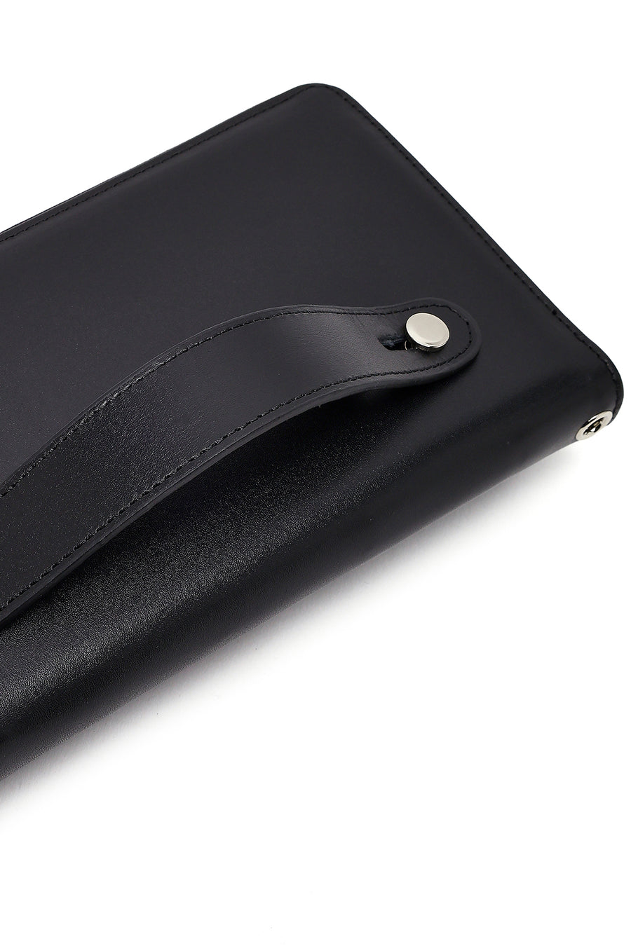 Men's Black Leather Mini Handbag