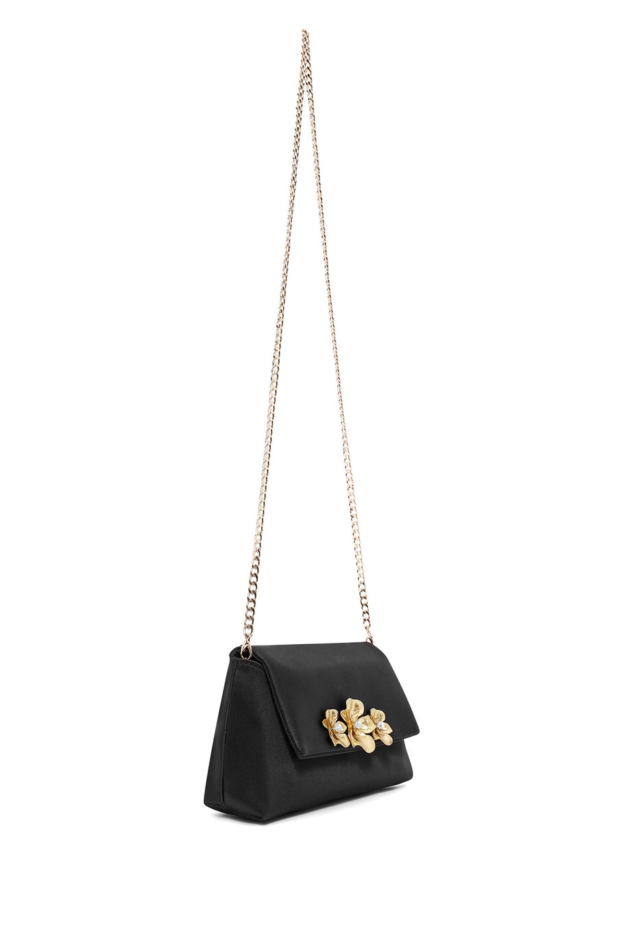 Women's Black Chain Strap Crossbody Bag