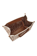 Women's Camel Long Strap Patterned Fabric Shoulder Bag | Derimod