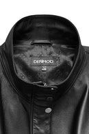 Luisa Women's Black Leather Jacket | Derimod