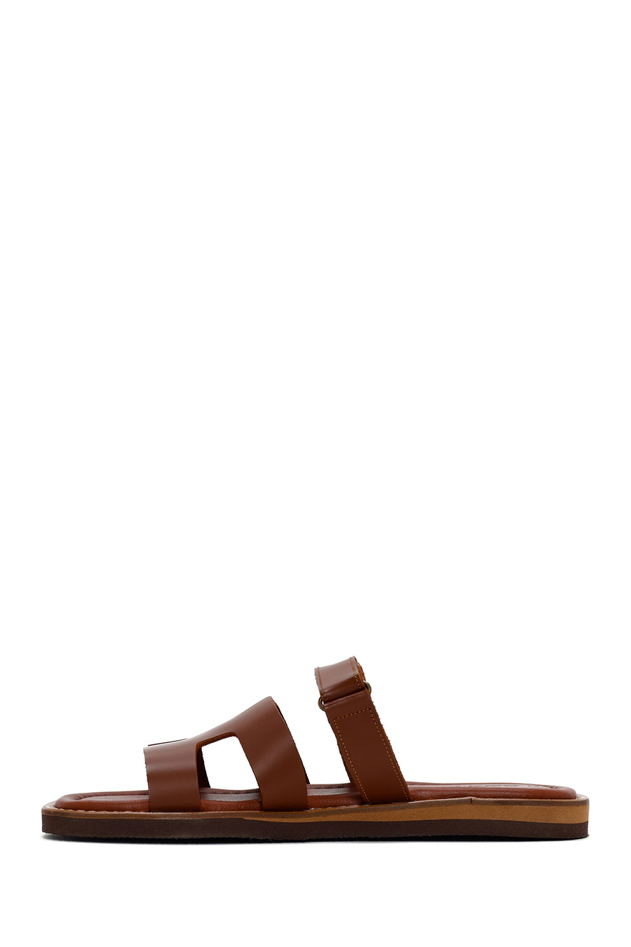 Women's Brown Leather Slippers