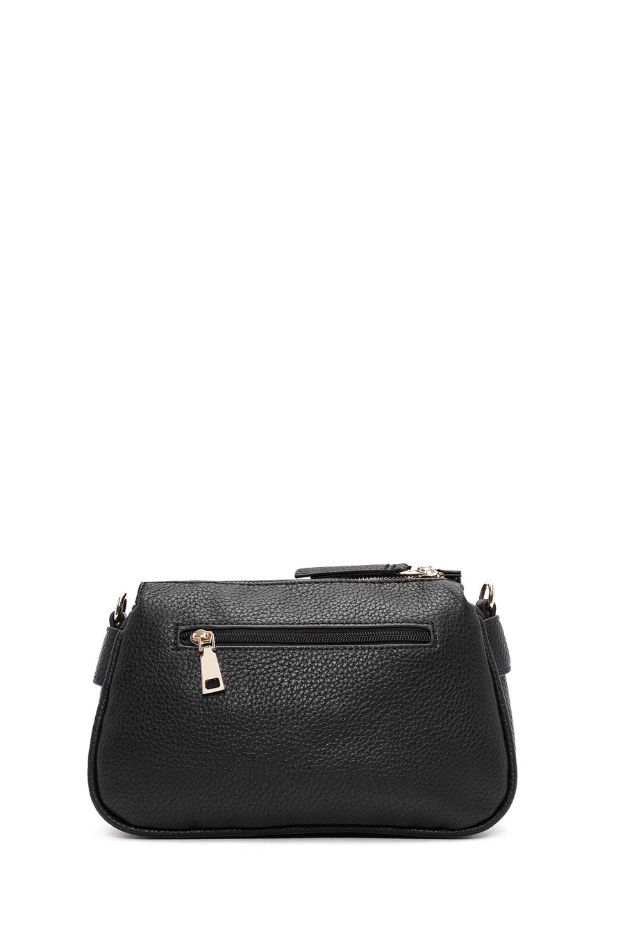 Woman Black Long-Strap Crossbody Bag