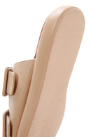 Women's Beige Double Buckle Slippers | Derimod