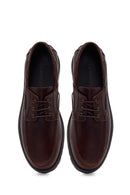 Male Brown Lace-Up Thick-Soled Leather Casual Shoes | Derimod