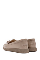 Women's Mink Tassel Leather Comfort Loafer | Derimod