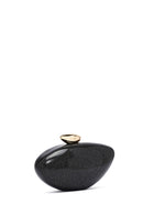 Women's Black Long Chain Strap Mini Evening Box Bag | Derimod