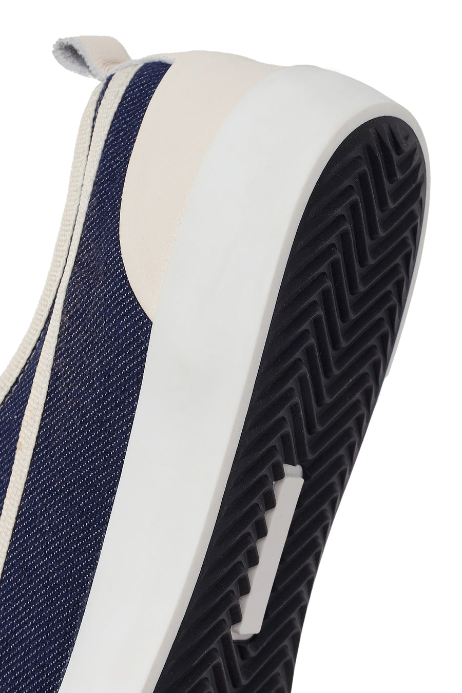 Kadın Mavi Bağcıklı Jean Deri Sneaker