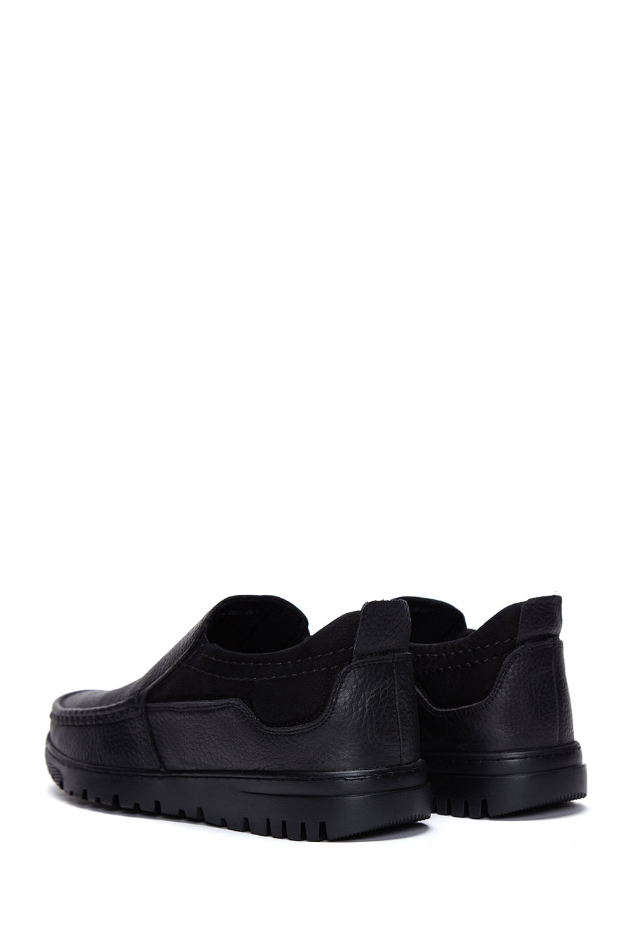 Men's Black Leather Casual Loafer