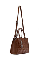 Woman Brown Long-Strap Quilted Classic Shoulder Bag | Derimod