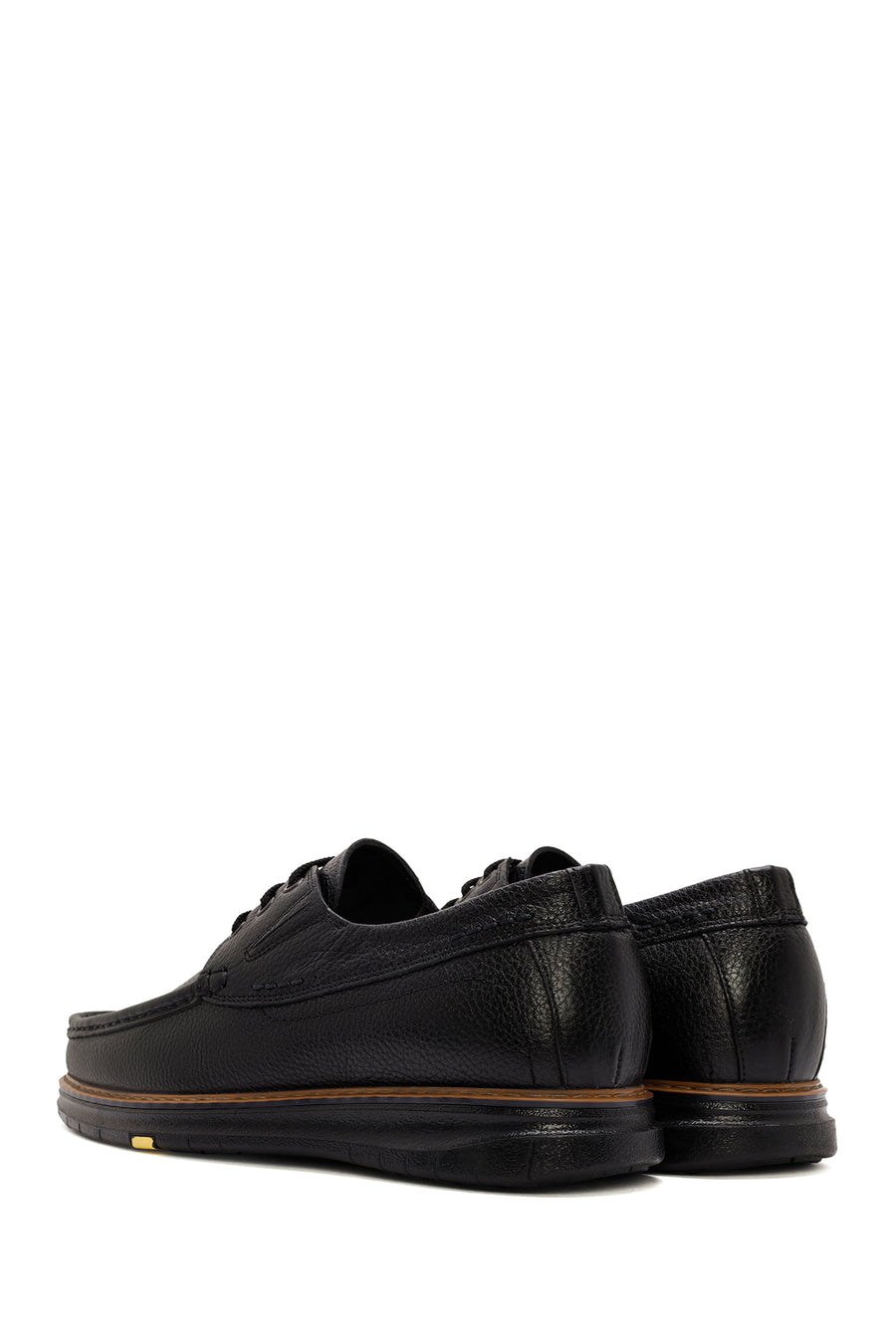 Men's Black Lace-up Leather Casual Shoes