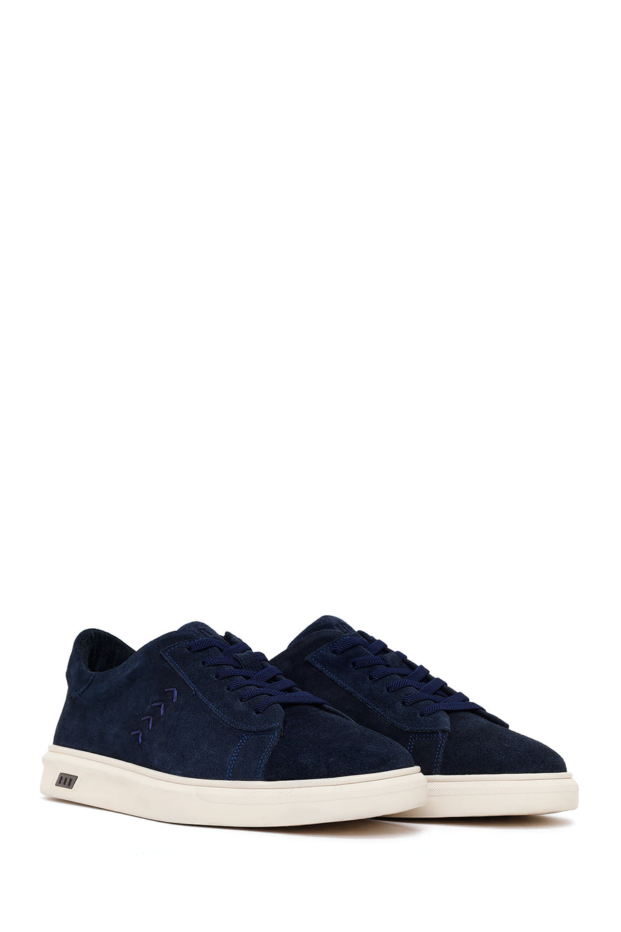 Erkek Lacivert Bağcıklı Süet Deri Sneaker