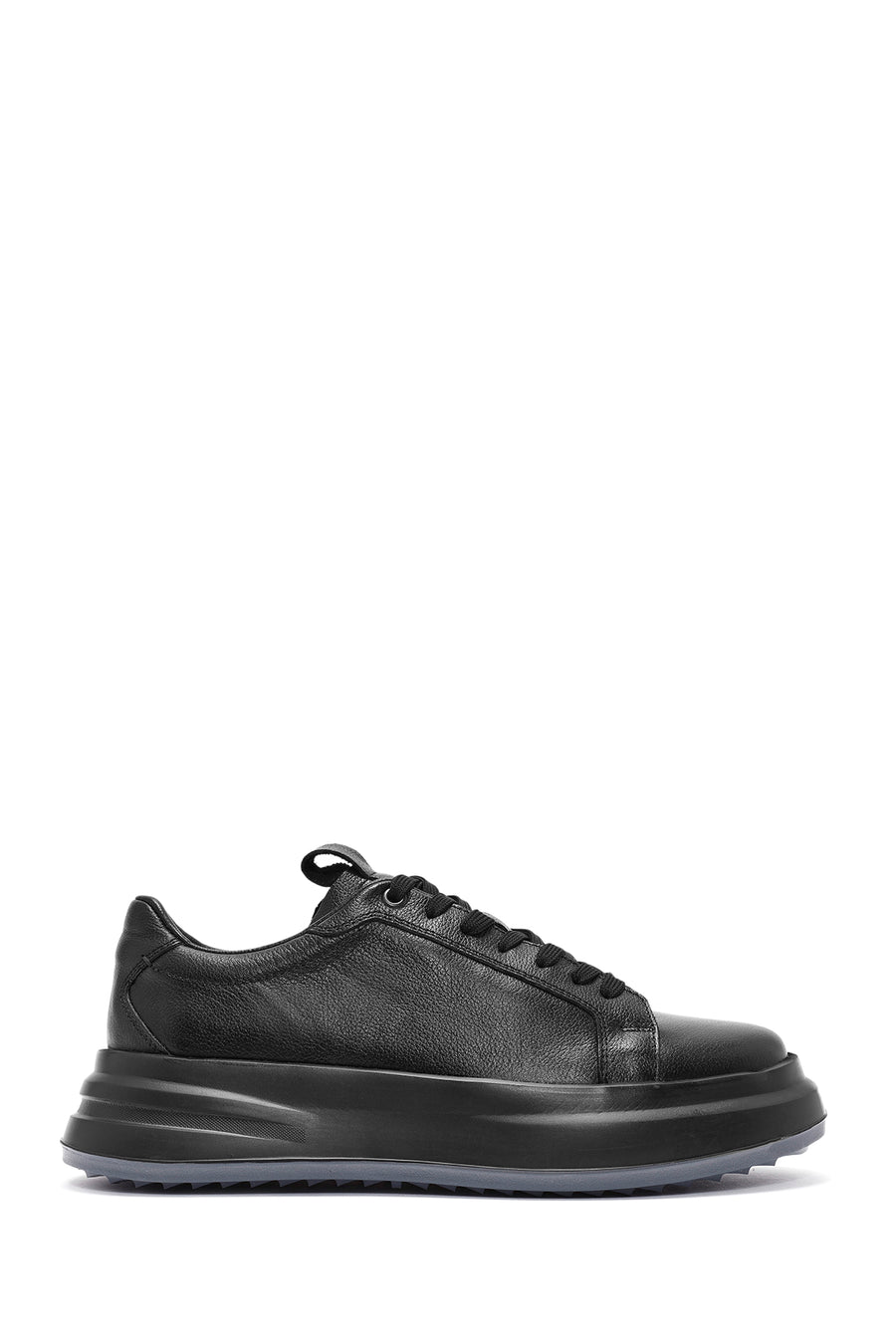 Erkek Siyah Bağcıklı Deri Sneaker 24WFD6110FT | Derimod