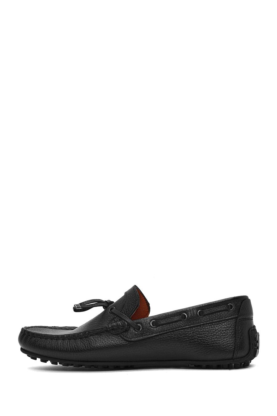 Men's Black Leather Casual Loafer