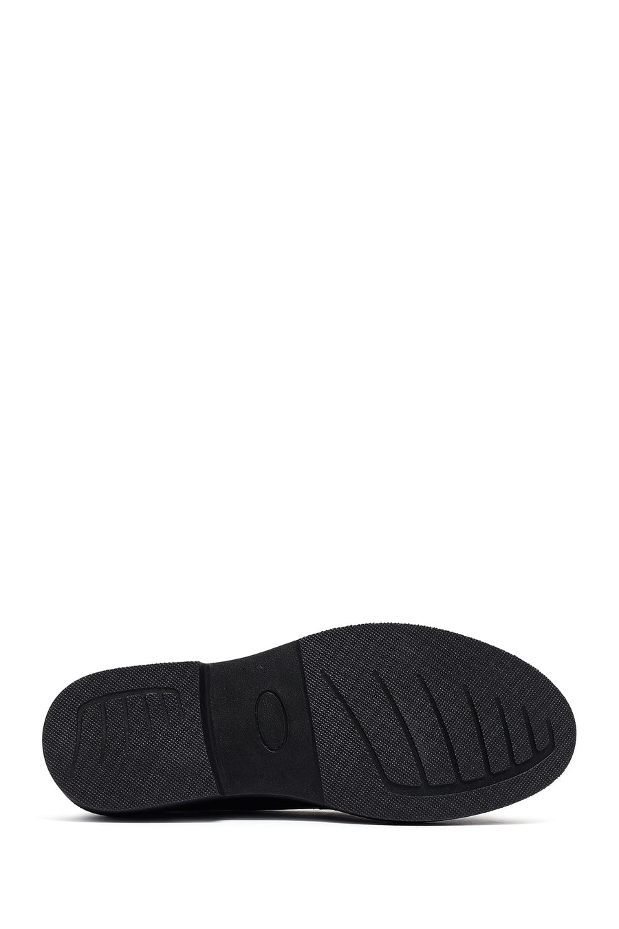 Kadın Siyah Deri Maskülen Loafer