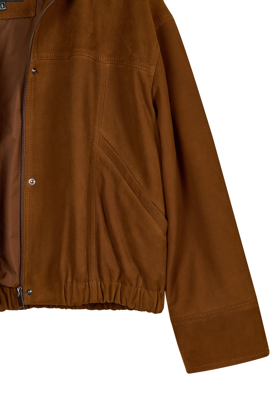 Deborah Woman Brown Oversize Suede Jacket