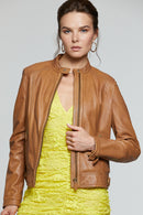Aida Women's Leather Jacket | Derimod