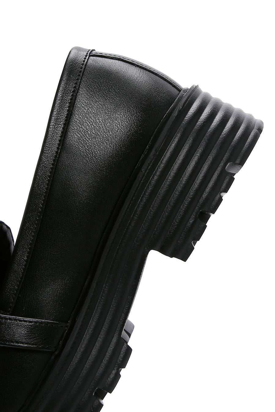 Kadın Siyah Tokalı Maskülen Loafer