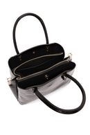 Women's Black Long Strap Crocodile Handbag | Derimod