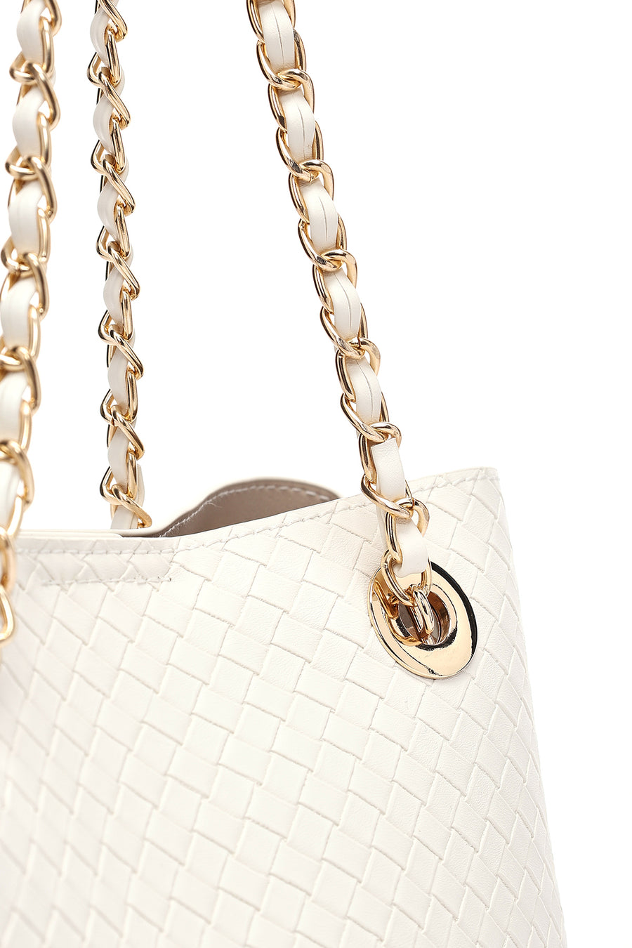 Woman Cream Long Strap Printed Shoulder Bag