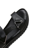 Kadın Siyah Deri Comfort Sandalet | Derimod