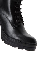 Women's Black Leather Platform High Heel Boots | Derimod