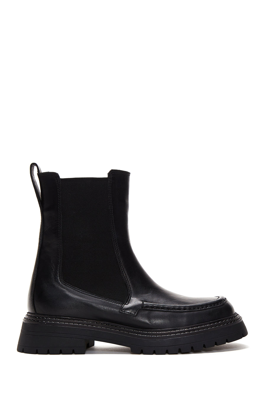 Women's Black Leather Chelsea Boots 23WFD183418 | Derimod