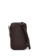 Men's Brown Leather Crossbody Bag | Derimod