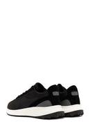 Derimod Zero Men's Black Lace-Up Thick Soled Fabric Sneaker | Derimod