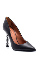 Women's Leather Heel Detailed Stiletto | Derimod