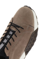 Men's Beige Thick Sole Lace Up Leather Casual Sneaker | Derimod