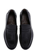 Men's Black Leather Casual Loafer | Derimod