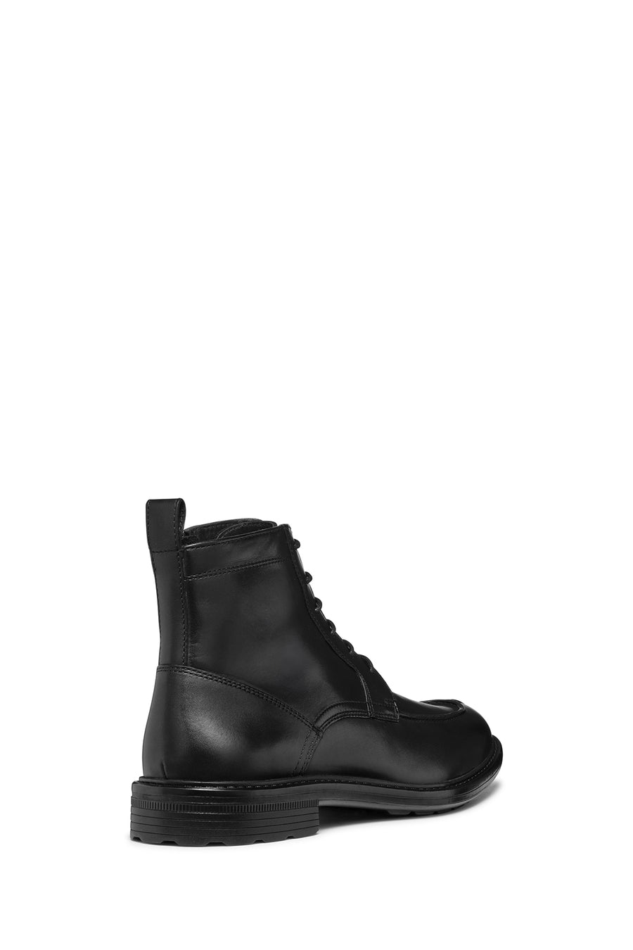 Geox Men's Black Walk Pleasure Zippered Leather Casual Boots