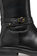 Geox Women Black D Serılda A - Smo.Lea Zippered Leather Boot | Derimod