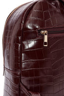 Women's Claret Red Patterned Backpack | Derimod