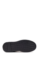 Male Black Lace-Up Thick-Soled Leather Sneaker | Derimod