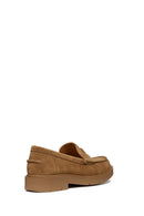 Geox Women's Tan Spherica Ec1 Suede Masculine Loafer | Derimod