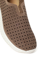 Woman Mink Patterned Suede Comfort Shoes | Derimod
