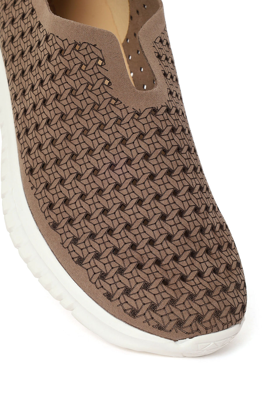 Woman Mink Patterned Suede Comfort Shoes